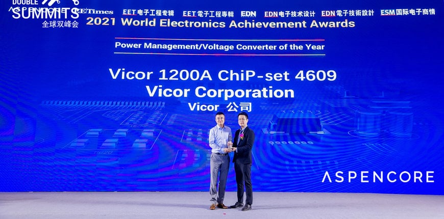 Vicor remporte le prix World Electronics Achievement Award 2021